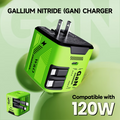 120W GaN Fast Charger Retractable Cable USB-C Travel Wall Charger Fold