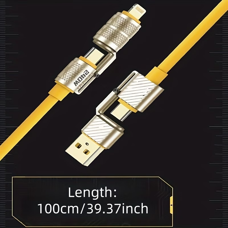 240W 4-in-1 USB C  Fast Charging Cable iPhone MacBook iPad