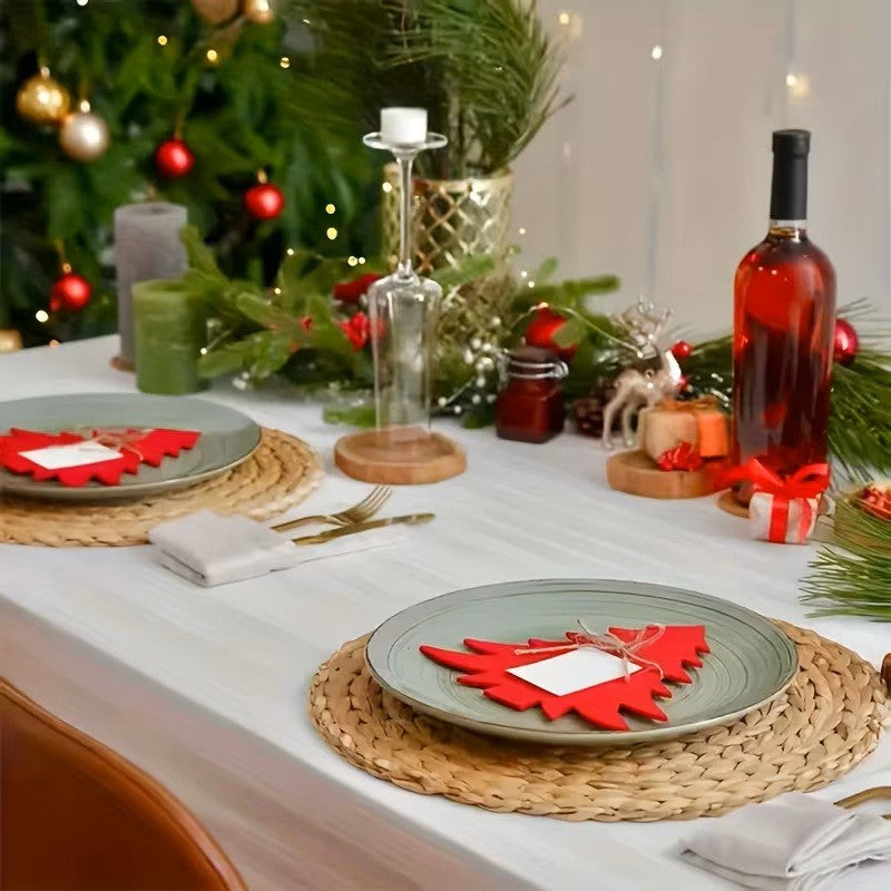 13.5 in Round Woven Placemats Set of 6, Natural Rattan Placemats Boho Charger...