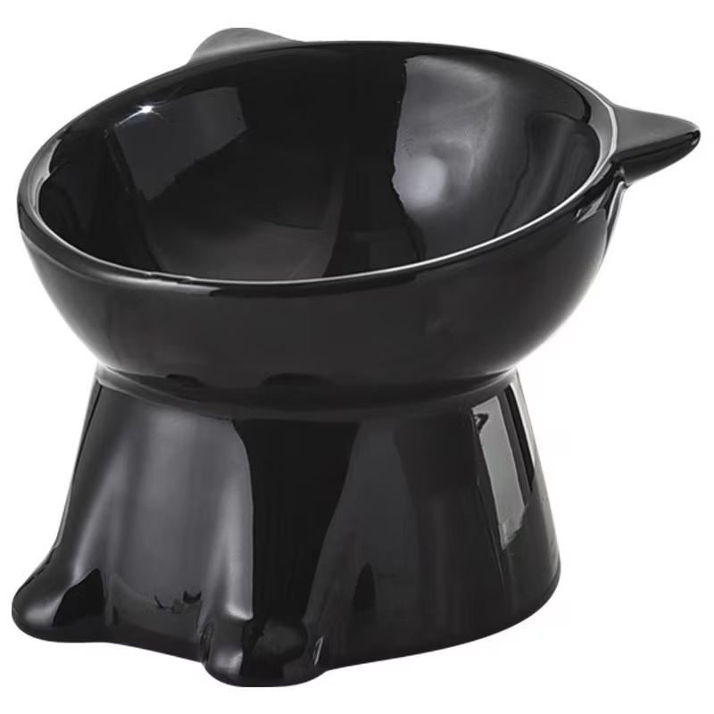 2PCS Elevated Cat Dog Bowls Tilted Pet Feeding Set Non Slip Raised Dish