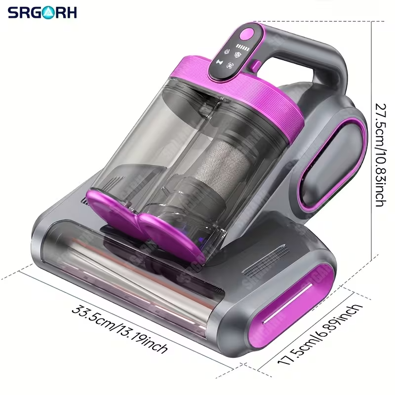 16Kpa Mattress Vacuum Cleaner UV-C Bed Vacuum Hot Air Anti Dust Mite Handheld