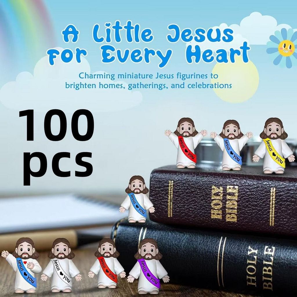 100pcs Mini Figurines Religious PVC Small Statues Easter VBS Church Crafts