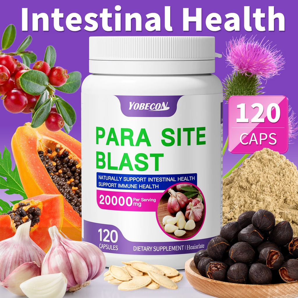 120 Caps Parasite Cleanse Supplement Garlic Wormwood Black Walnut Detox