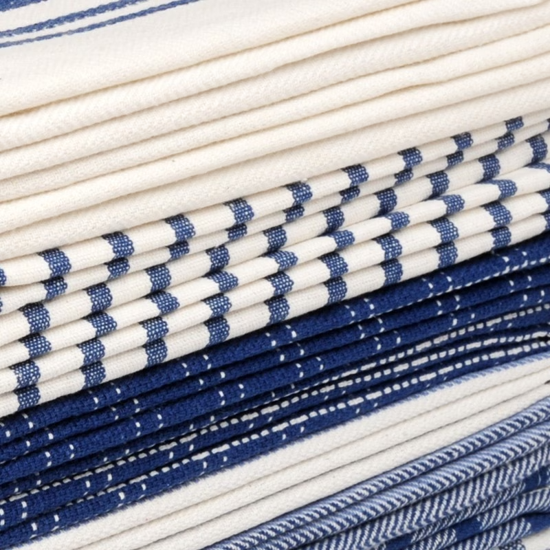 10 Pack Cotton Kitchen Towels Absorbent Dish Cloths Cleaning Drying