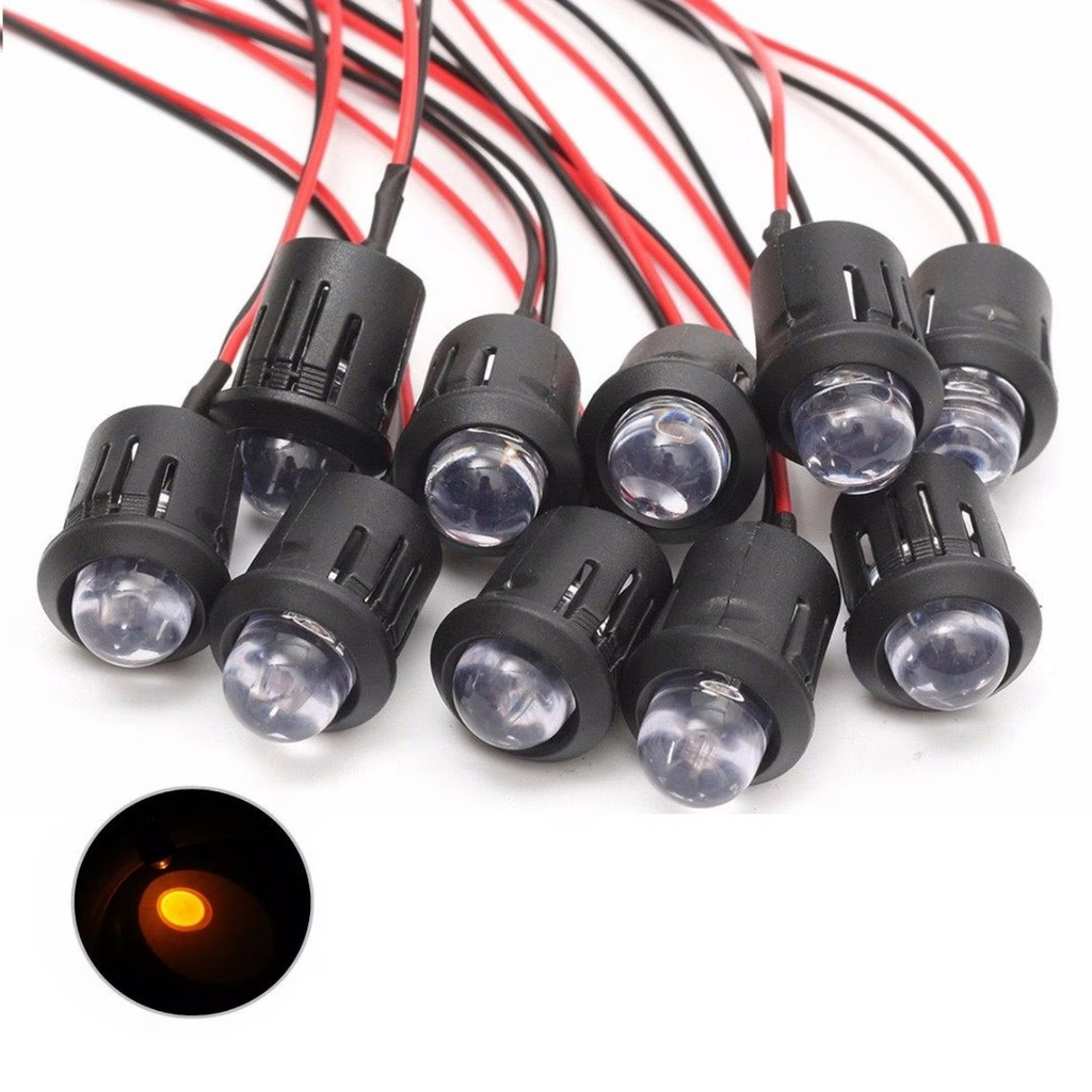 10PCS 12V 10MM LED Diodes Pre Wired Lights DIY Home Decor Lamp Kit