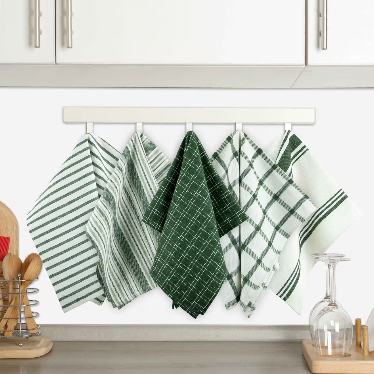 10 Pack Cotton Kitchen Towels Absorbent Dish Cloths Cleaning Drying
