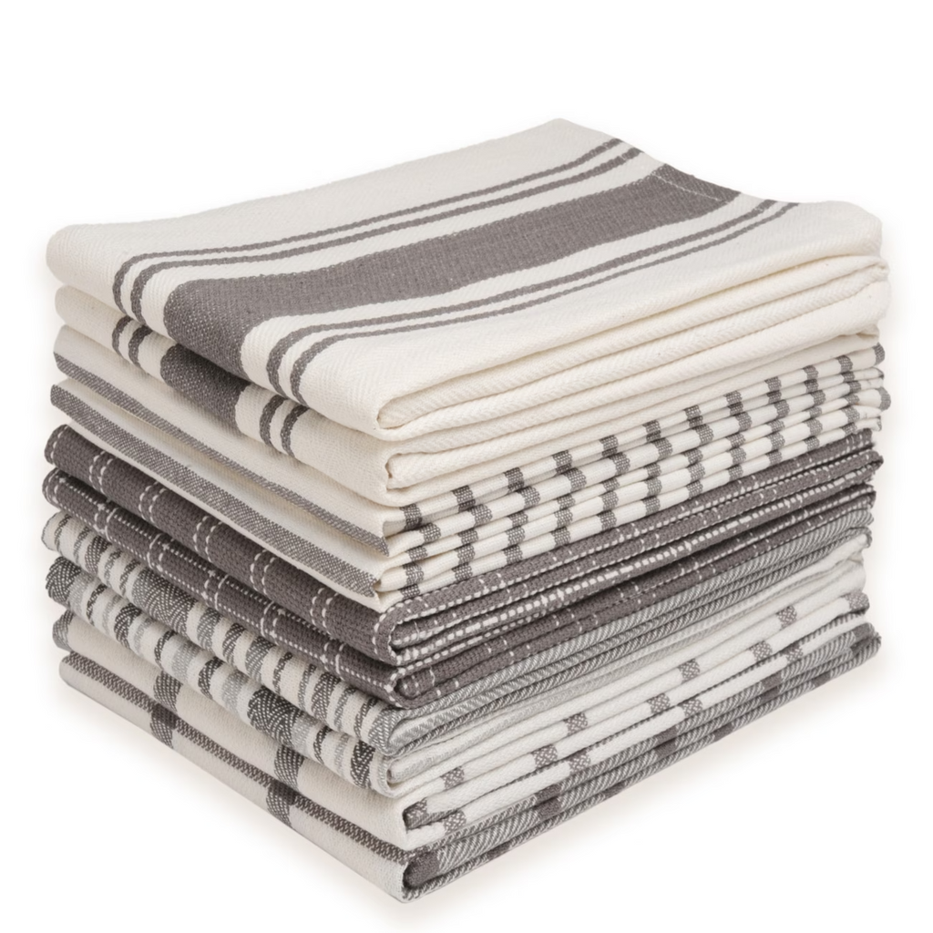 10 Pack Cotton Kitchen Towels Absorbent Dish Cloths Cleaning Drying