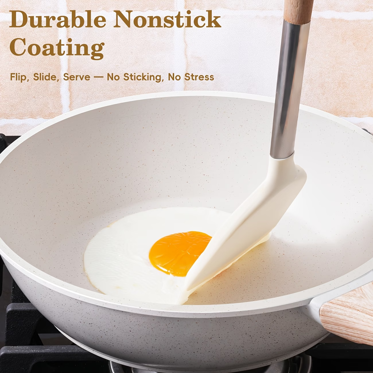 12PCS Granite Cookware Set Nonstick Pots Pans Induction All Stovetops