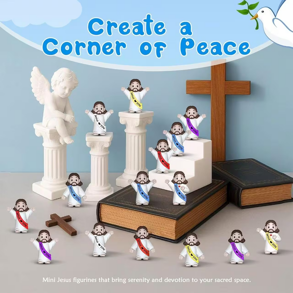 100pcs Mini Figurines Religious PVC Small Statues Easter VBS Church Crafts