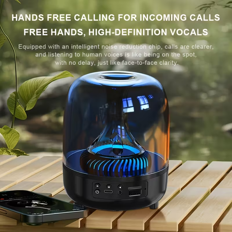 2026 Upgraded Portable Speaker 360° Surround Sound TWS USB AUX TF Card