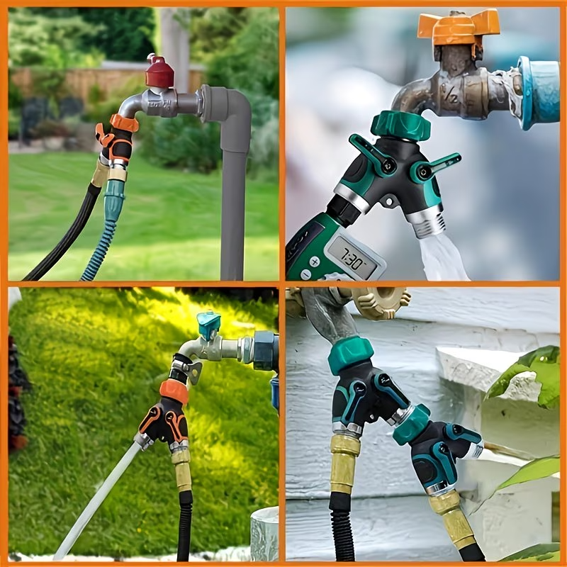 3/4 Inch Garden Hose Splitter Y Connector Tap Adapter Irrigation Valve