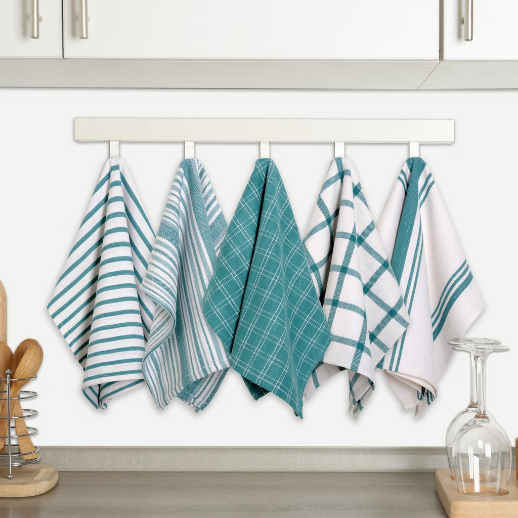 10 Pack Cotton Kitchen Towels Absorbent Dish Cloths Cleaning Drying