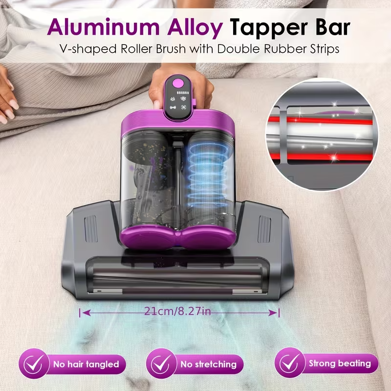 16Kpa Mattress Vacuum Cleaner UV-C Bed Vacuum Hot Air Anti Dust Mite Handheld